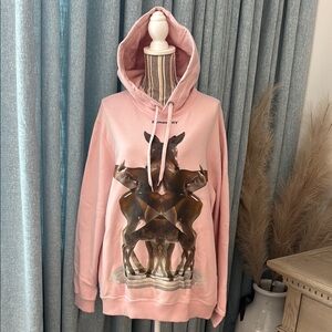 Burberry Light Pink Hoodie with Graphic